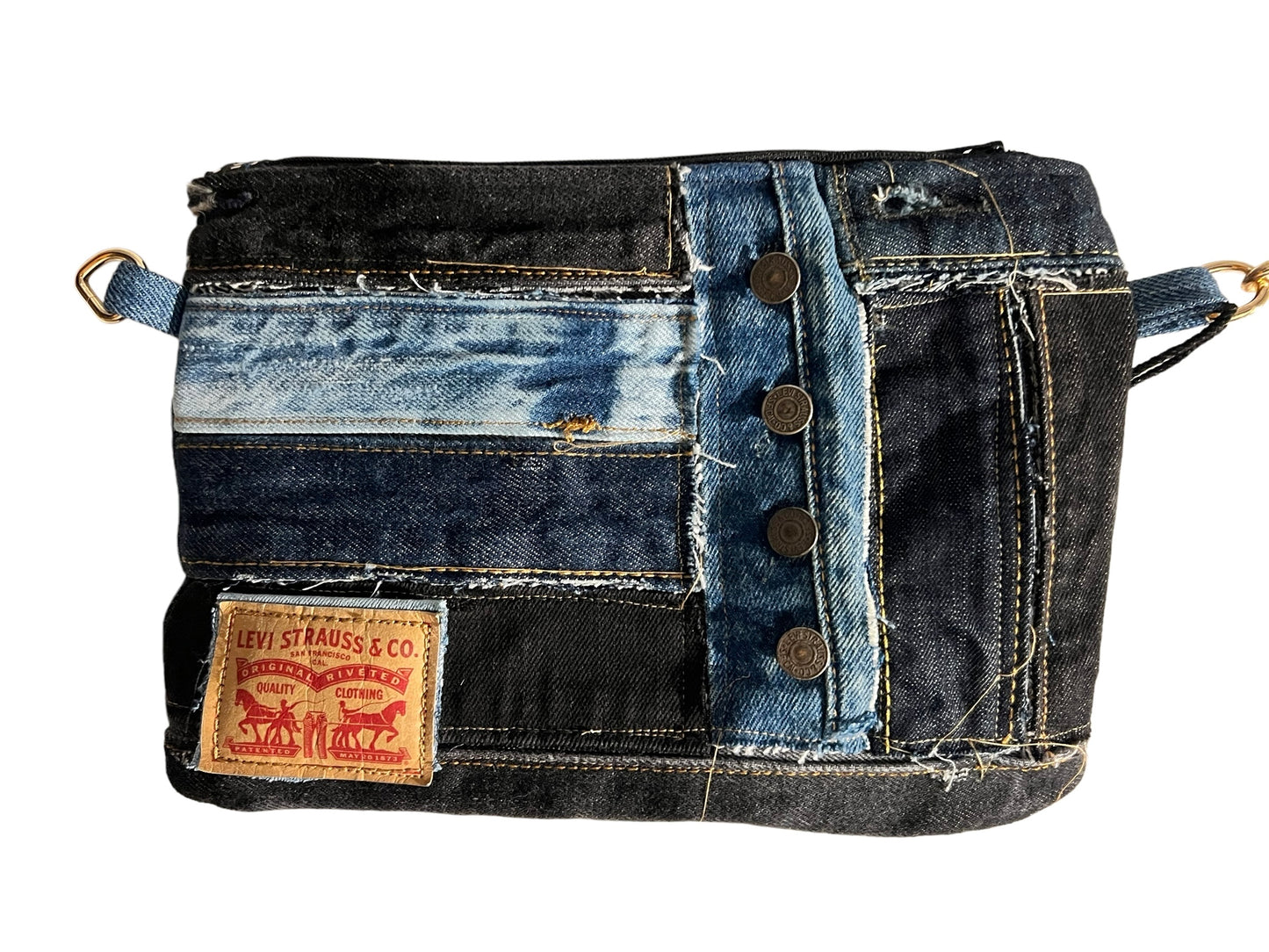 Remixed Levi clutch / crossbody